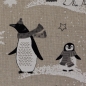 Preview: Dekostoff EMMA Eisbären/Pinguine grau weiß